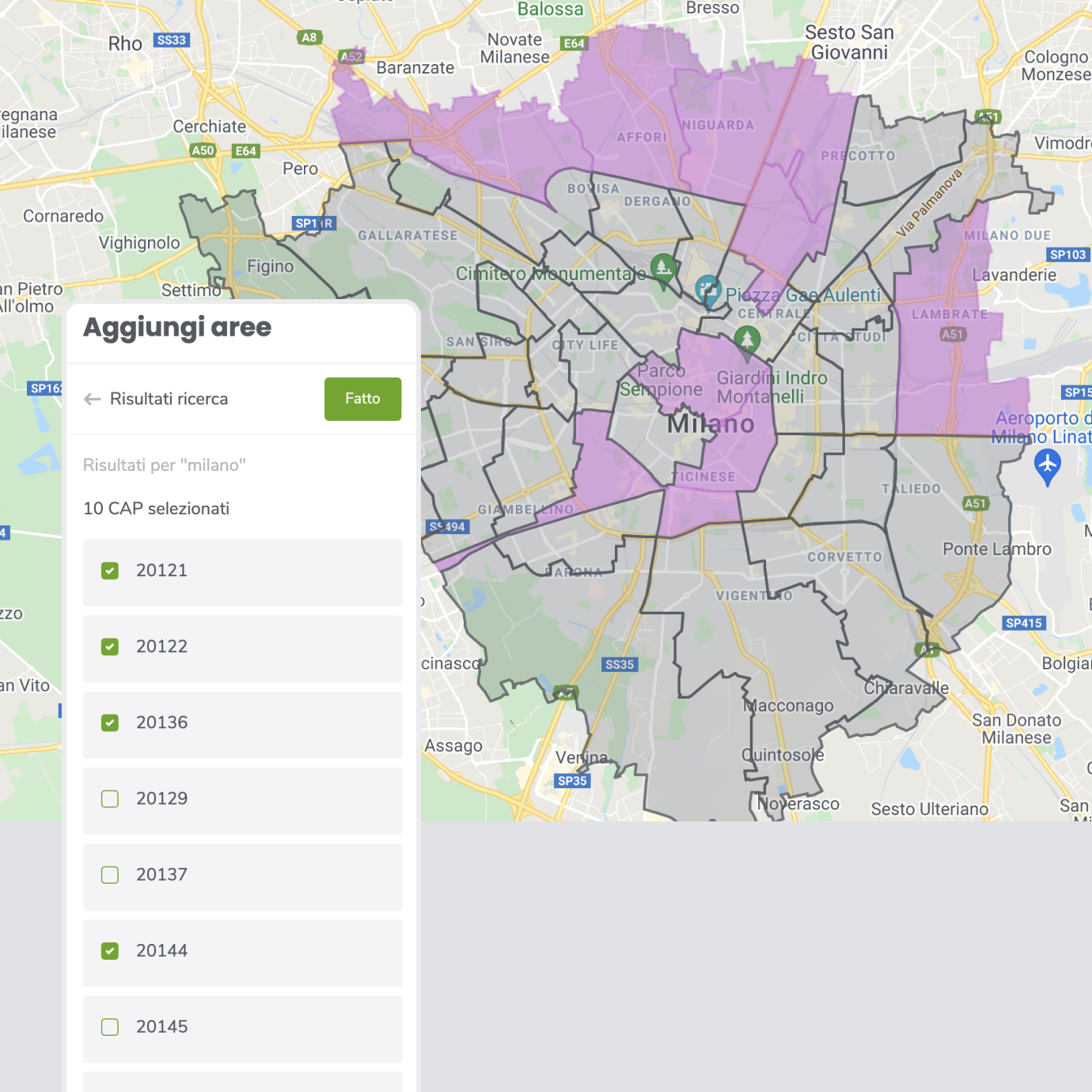Lime — dashboard di copertura e dettaglio mezzi pubblicitari