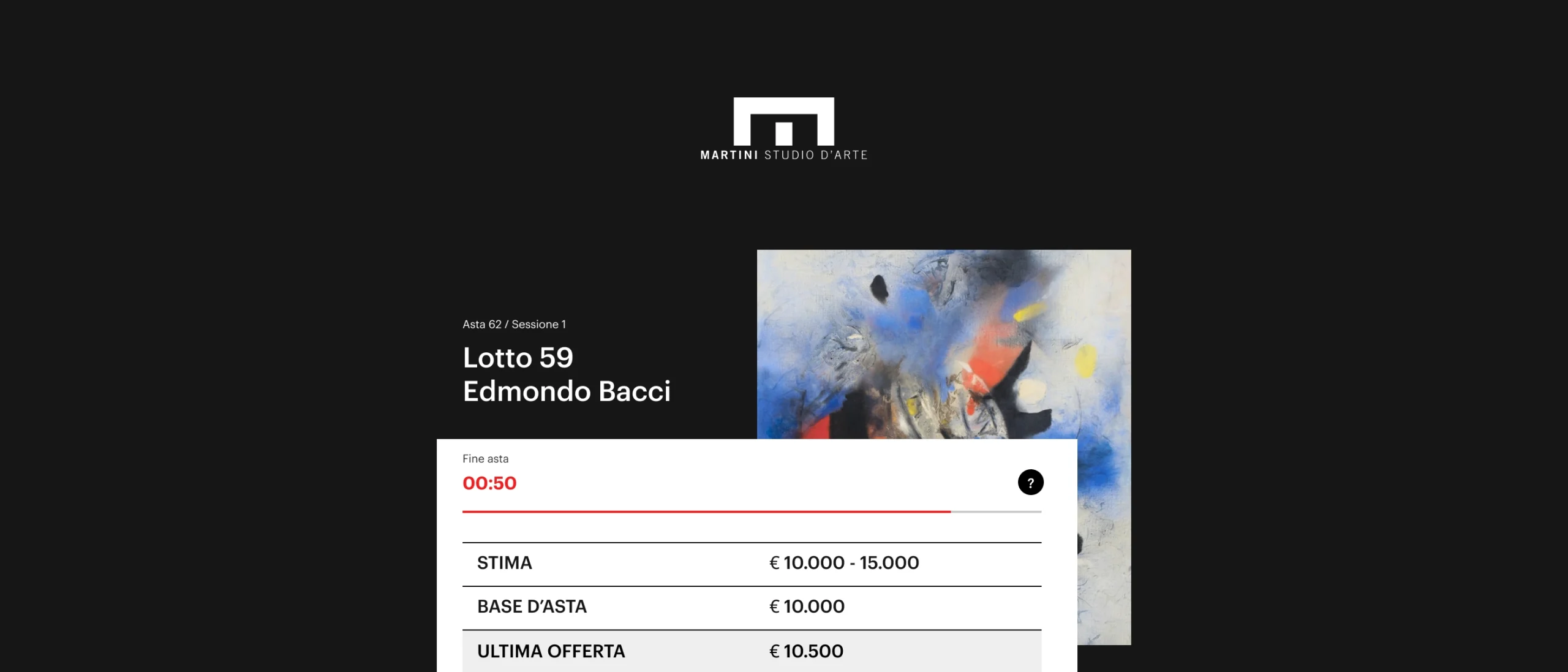 Martini Arte — piattaforma di aste online in tempo reale