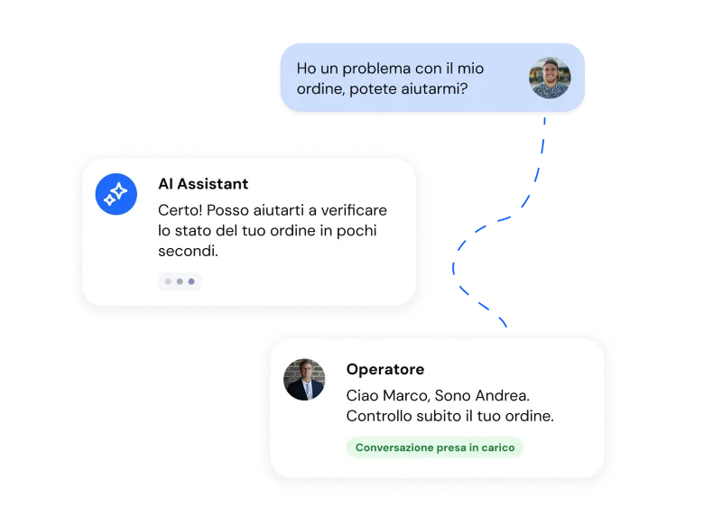 Interfaccia di chat di Askmore