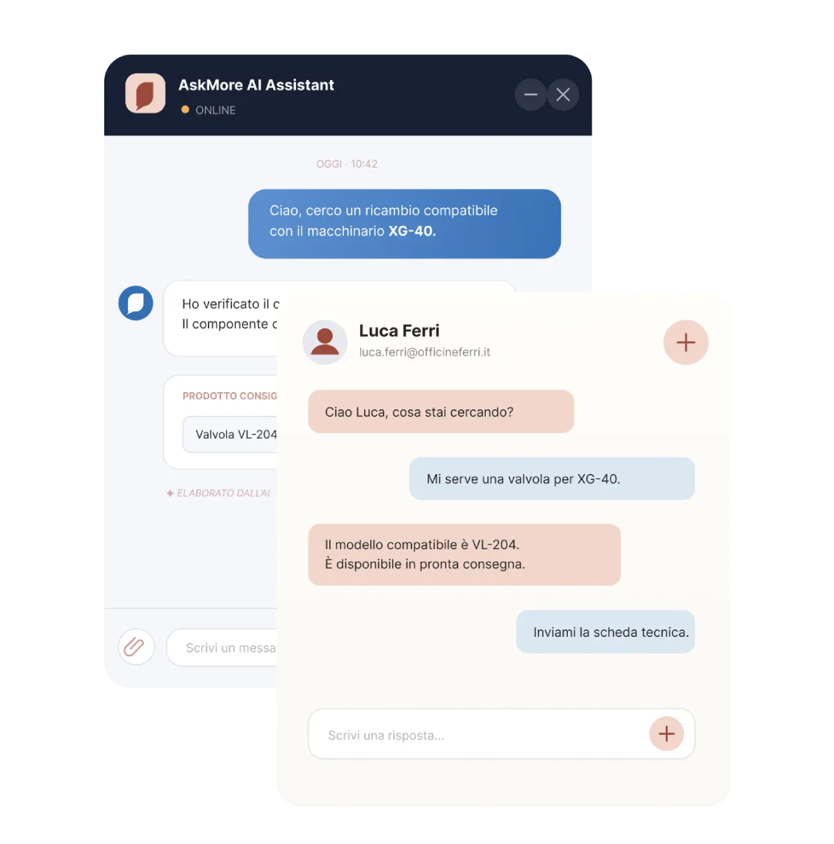 Anteprima del servizio Chatbot & Voicebot